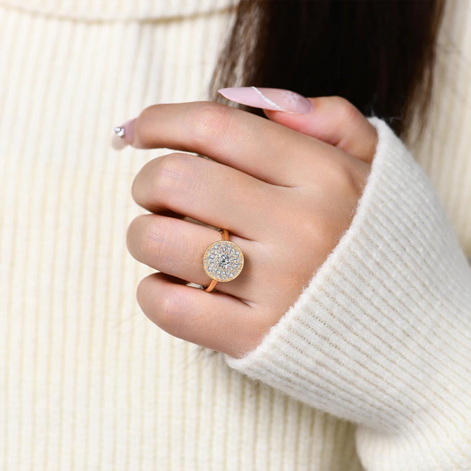 Luminous Grace Moissanite Wedding Ring